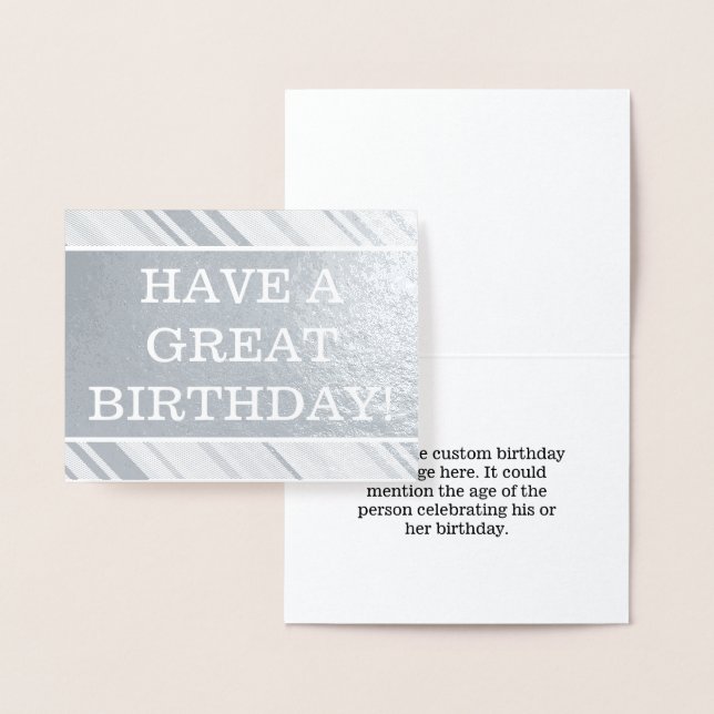 Anpassningsbar: "HA ETT UNDERBART BIRTHDAY-kort" Folierat Kort (Display)