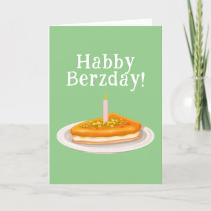 Anpassningsbar Habby Berzday Knafeh Funny arabiskt Tack Kort
