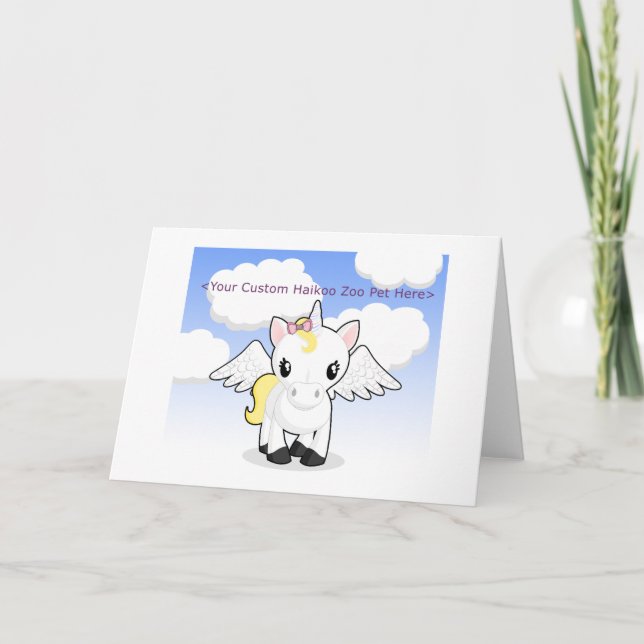 Anpassningsbar Haikoo Zoo Greeting Card (tomt) Kort (Framsida)
