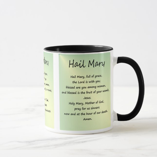 Anpassningsbar Hail Mary Prayer Mugg (Höger)