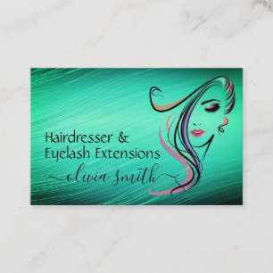 Anpassningsbar Hairdresser & Eyelash Extensions Visitkort