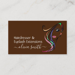 Anpassningsbar Hairdresser & Eyelash Extensions Visitkort