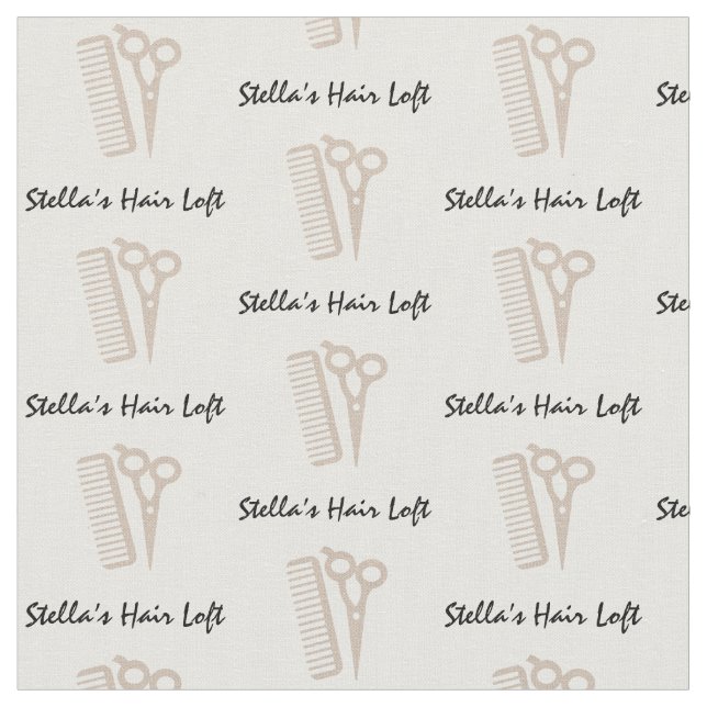 Anpassningsbar Hairdresser Tan Sissor Comb Fabric Tyg (Närbild)