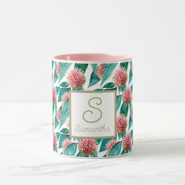 Anpassningsbar Hakea Laurina Pincushion Blooms Mug Mugg (Center)