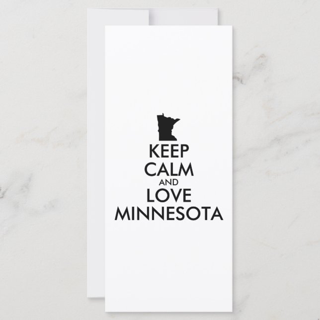 Anpassningsbar HÅLL DIG LUGN och ÄLSKA MINNESOTA (Framsida)