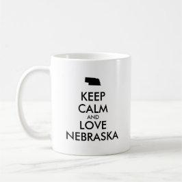 Anpassningsbar HÅLL DIG LUGN och ÄLSKA NEBRASKA Kaffemugg