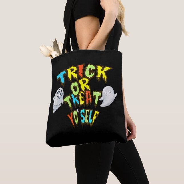 Anpassningsbar Halloween Bags | Spöken, Bus eller  Tygkasse (Närbild)