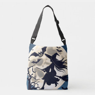 Anpassningsbar Halloween Bags, Womens Witch Riding Axelväska