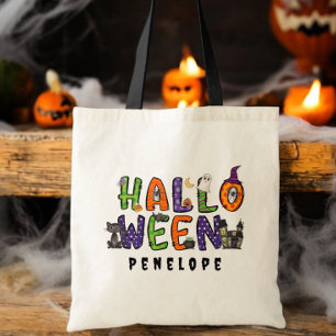 Anpassningsbar Halloween Bus eller godis Festive I Tygkasse