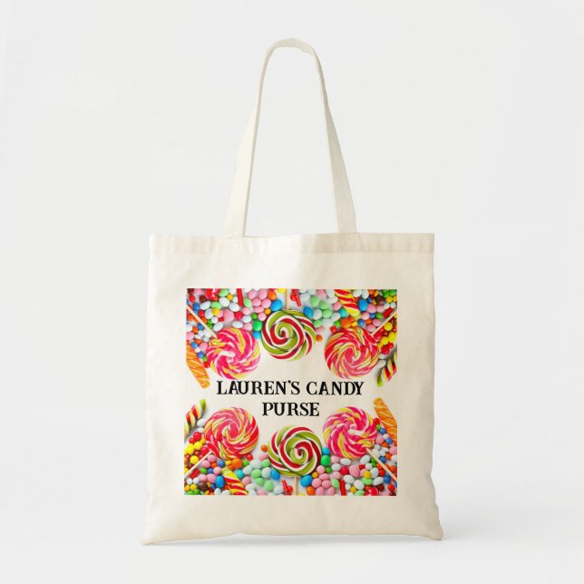 Anpassningsbar Halloween Candy Tote Tygkasse (Framsidan)