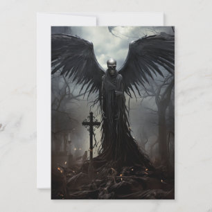 Anpassningsbar Halloween fest Gothic Skeleton Grav Inbjudningar