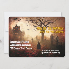 Anpassningsbar Halloween fest Inbjudan Graveyard