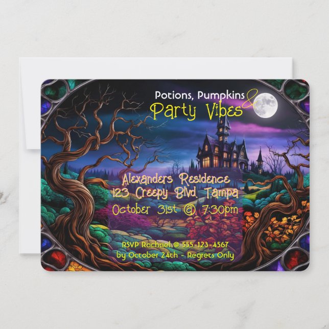 Anpassningsbar Halloween fest Inbjudan, hemligt hu Inbjudningar (Framsida)