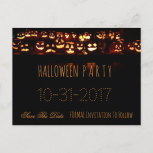 Anpassningsbar Halloween fest Spara datumknapp Meddelande Vykort