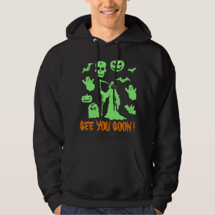 Anpassningsbar Halloween Grim Reaper Pun See You S Hoodie