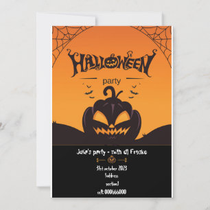 Anpassningsbar halloween-inbjudan för halloween fe inbjudningar