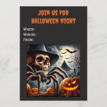 Anpassningsbar Halloween-inbjudan