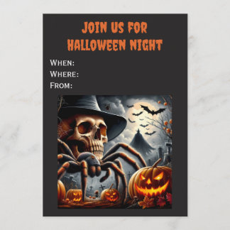 Anpassningsbar Halloween-inbjudan Inbjudningar