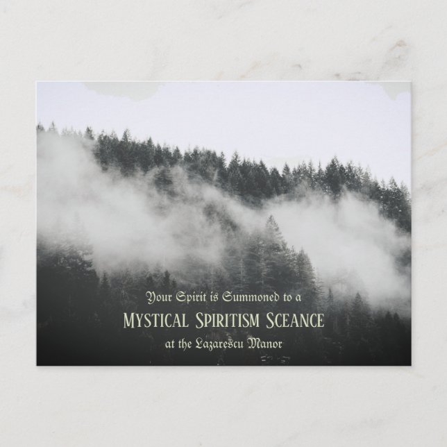 anpassningsbar Halloween-inbjudan på gammaldags sp Vykort (Framsida)