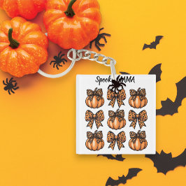 Anpassningsbar Halloween Leopart Bow Pumpkin Coque