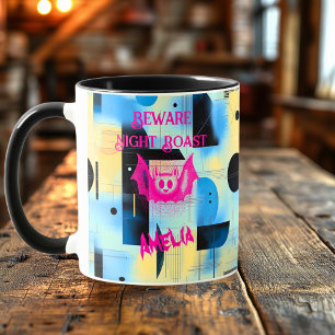 Anpassningsbar Halloween - Neon Rosa Fladdermus Ni Mugg
