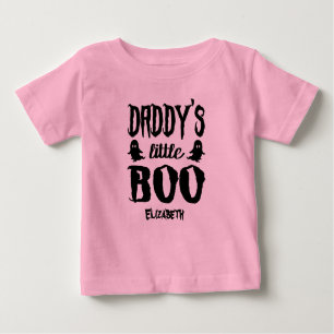 Anpassningsbar Halloween Pappor Little Boo Black R T Shirt