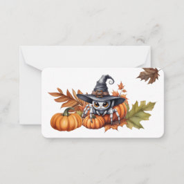 Anpassningsbar Halloween platt notkort Anteckningskort