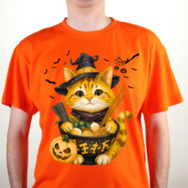 Anpassningsbar Halloween Ramen Tabby katt Matching T Shirt