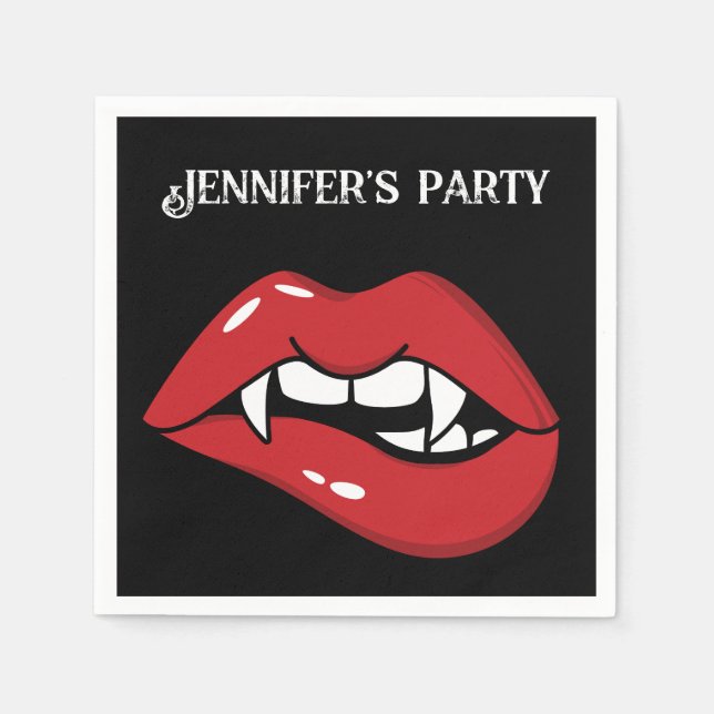 Anpassningsbar Halloween Vampire Pappersservett (Framsidan)