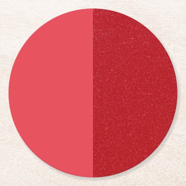 Anpassningsbar Halvbrus Tomato Red Underläggs (upp Underlägg Papper Rund (Framsidan)