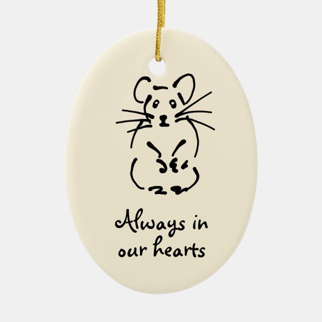 Anpassningsbar Hamster-minnesOrnament Julgransprydnad Keramik (Framsidan)