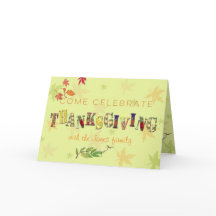 Anpassningsbar Hand-färgad Thanksgiving Firande