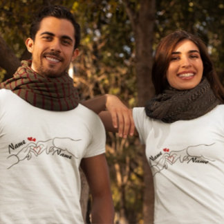Anpassningsbar Hand-in-Hand-parets T-Shirt - Anpas
