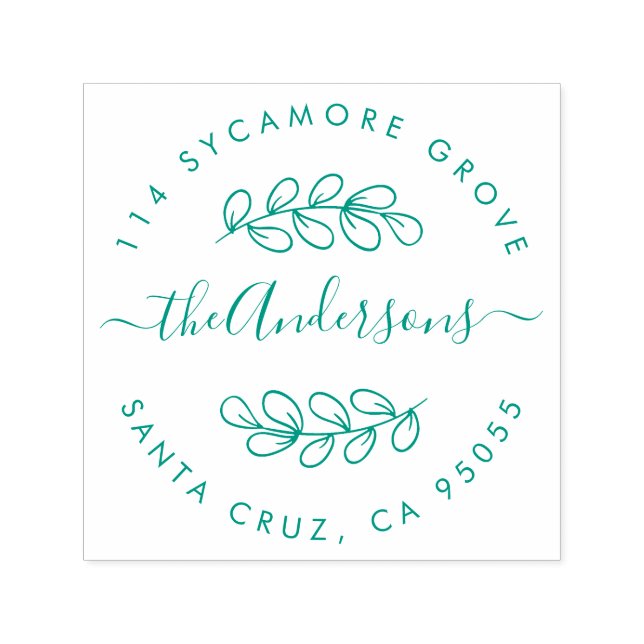 Anpassningsbar Hand plockade WandeFamily Namn Retu Självfärgande Stämpel (Design)