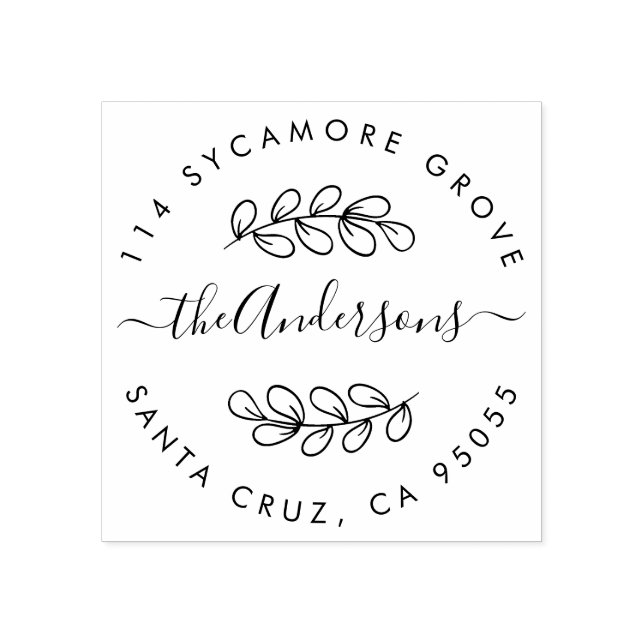 Anpassningsbar Hand plockade WandeFamily Namn Retu Stämpel (Tryck)