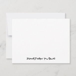 Anpassningsbar Hand Script Text Enkel Personlig pl Anteckningskort