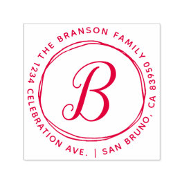 Anpassningsbar Handdragna cirklar Inledande Retura Självfärgande Stämpel