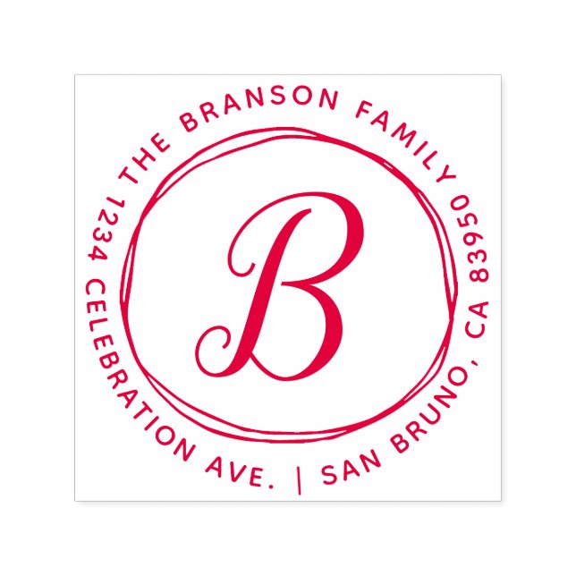 Anpassningsbar Handdragna cirklar Inledande Retura Självfärgande Stämpel (Design)