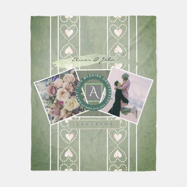 Anpassningsbar Händelse 2 Anpassningsbar Foton i v Fleecefilt (Framsidan)