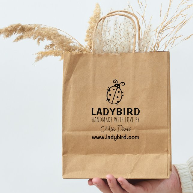 Anpassningsbar handgjord med kärlek, Cute Ladybird Stämpel (Skapare uppladdad)