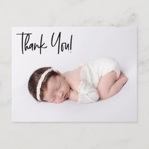 Anpassningsbar Handlettering av Flicka Photo babyd Vykort