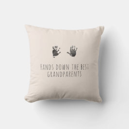 Anpassningsbar Handprint Best Grandparent Gift Kudde