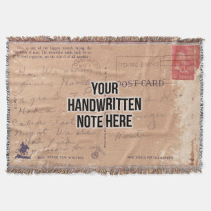 Anpassningsbar Handskriven Brev Sentimental Keepsa Filt