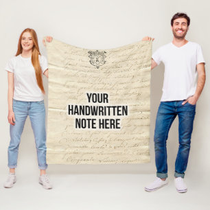 Anpassningsbar Handskriven Brev Sentimental Keepsa Fleecefilt