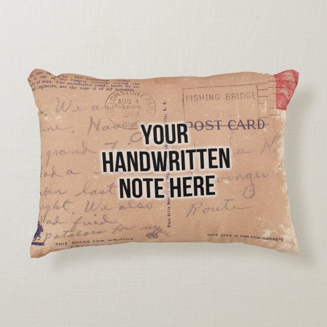 Anpassningsbar Handskriven Brev Sentimental Keepsa Prydnadskudde (Framsidan)