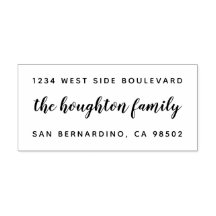 Anpassningsbar Handskriven Family Namn-Returadress