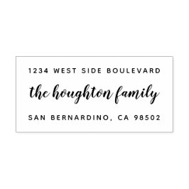 Anpassningsbar Handskriven Family Namn-Returadress Stämpel