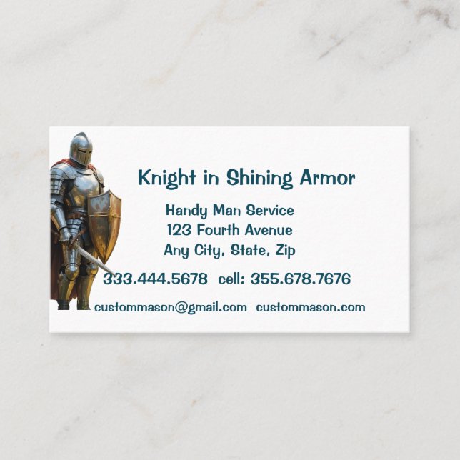 Anpassningsbar Handy Man Service Reparation Mainte Visitkort (Framsida)