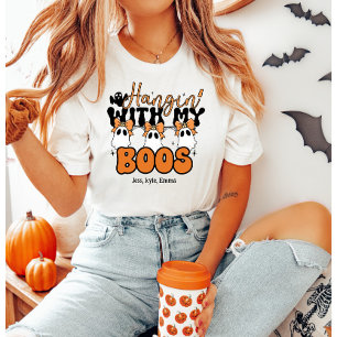 Anpassningsbar ’Hangin’ with My Boos’ cute Hallowe T Shirt