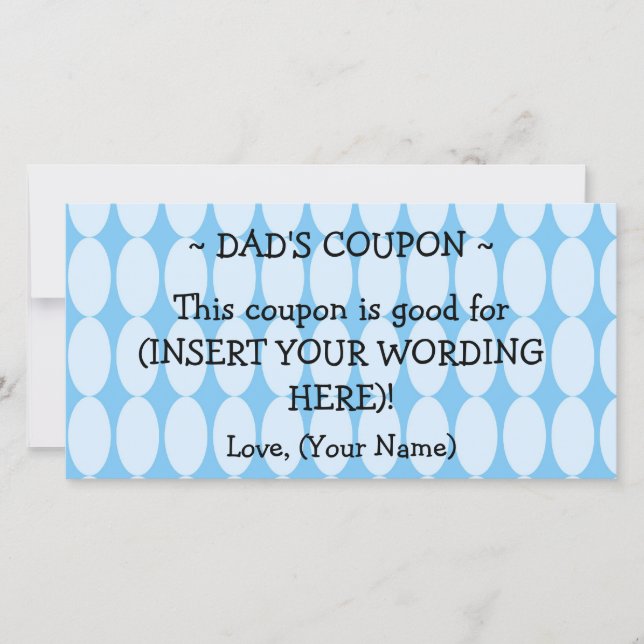 ANPASSNINGSBAR HANUKKAH GIFT COUPON FOR PAPPA JULKORT (Framsida)